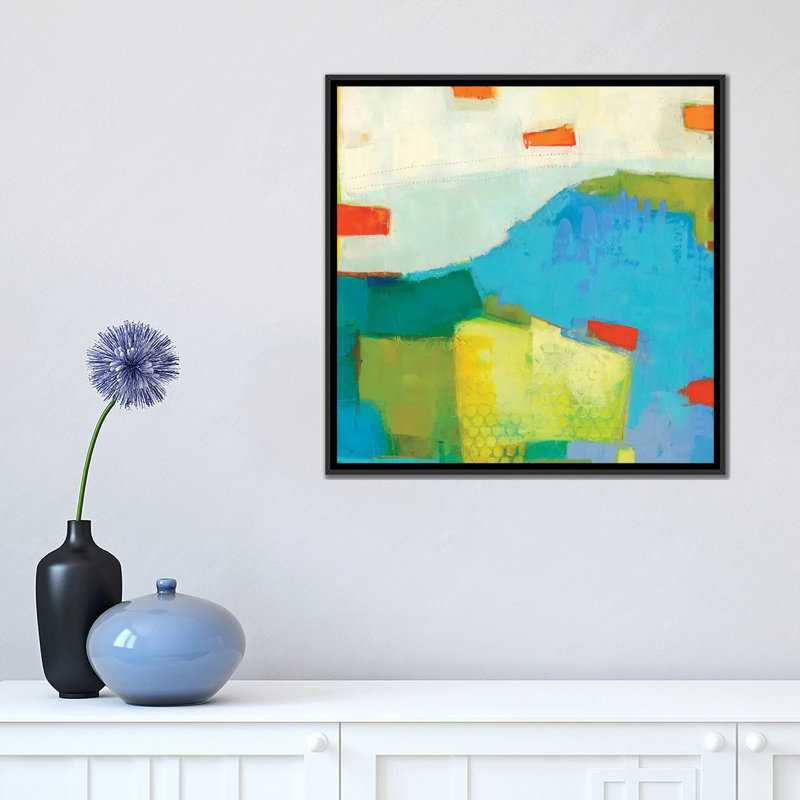 « keswick iii », reproduction sur toile, H 18 po x l 18 po x P 1,5 po, Toile avec cadre noir, Pas de tapis