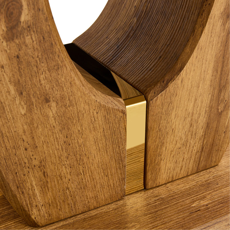 Table en bois avec motif d'autocollant grain - 23,6 * 23,6 * 21,3 pouces, conception ergonomique, décor carré en bois confortable et confortable, rehaussant l'espace de vie