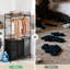 Panier à linge roulant à 2 niveaux avec support de suspension amovible, 4 paniers de rangement amovibles pour la salle de bain de la chambre à coucher