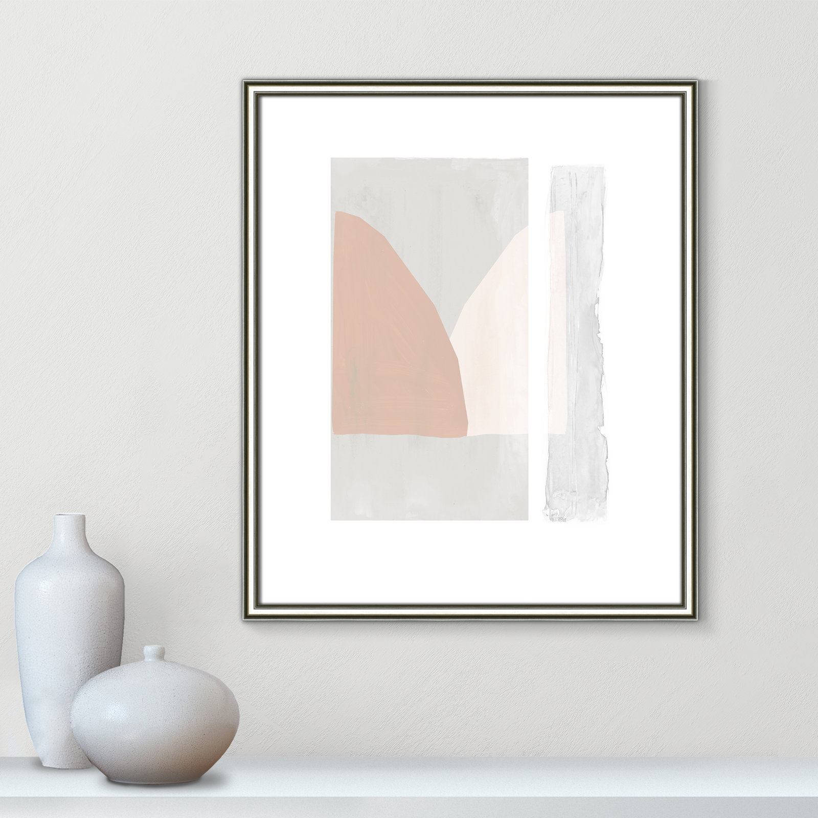 Soft and Light - Painting Print, Silver Framed Paper, 25.5" H x 21.5" W x 0.88" D