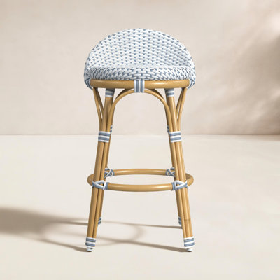 Tabouret de comptoir à dossier bas Ellie