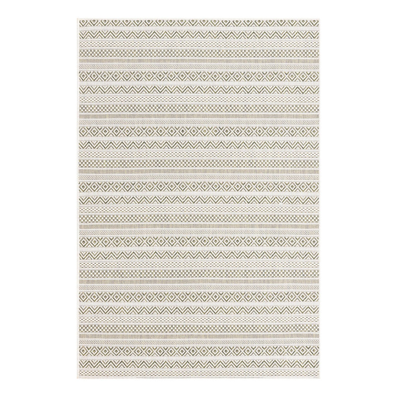 Striped Indoor / Outdoor Rug, Rectangle 4' x 6'