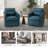 Marion 28.74'' Wide Genuine Leather Swivel Chair (Set of 2)-90213997