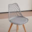 Dining Chairs - Nordic Style Dining Chair - Mesh Backrest - Solid Wood Legs-343392778-342771804