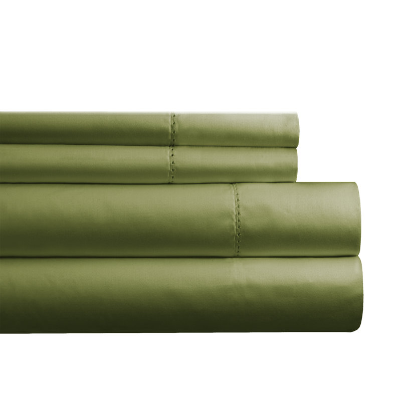 Celeste Home 610 Thread Count Long Staple Cotton Pillow Cases, Standard, Pistachio