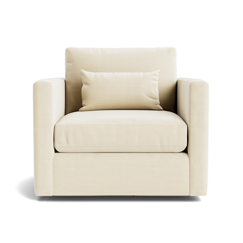 Haywood Full Swivel Chair, Performance Linen - Cream