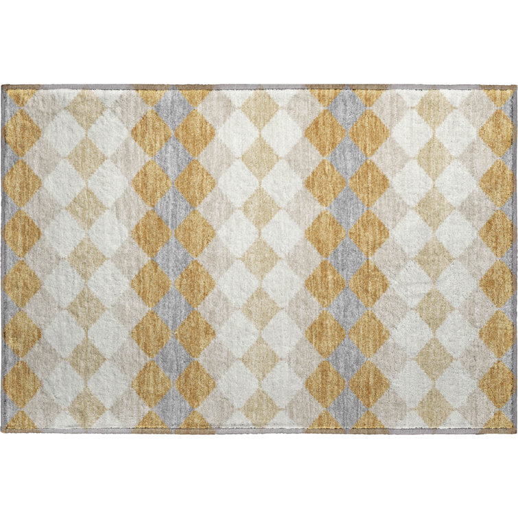 Premium Machine Washable Bunderberg AMF1007 Geometric Rug
