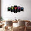 Cocktail Flashy Martinis sur toile, 5 pièces-92861111
