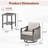 All-Weather Outdoor Modern Iron Armrests Multiple Chairs Set With Side Table-821821203