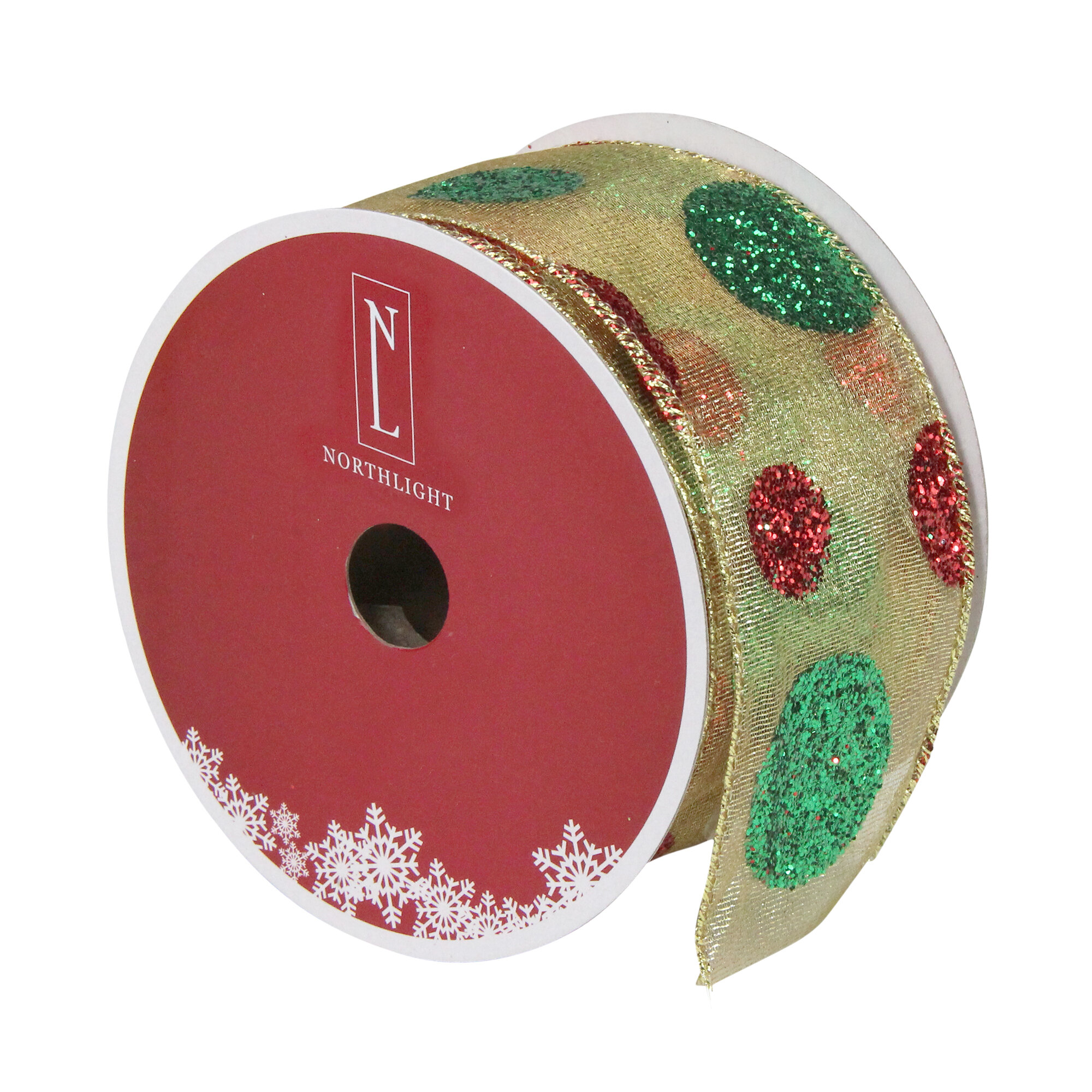 2.5” x 10yd Wool Plaid Christmas Ribbon - Cranberry Christmas Ribbon