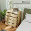 Commode pour chambre à coucher avec 4 tiroirs, commode avec poignées dorées et 4 pieds en bois HOMcom