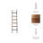Rustic 6ft Tall Blanket Ladder, Decorative Freestanding Ladder For Storage - 19" x 2" x 76"-23835254