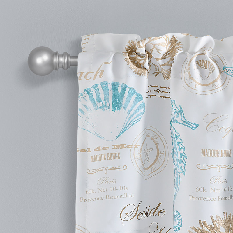 Lush Decor Harbor Life Single Window Valance