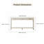 Console beige 60 po avec 3 tiroirs et tablette de rangement - Canapé d'entrée élégant-2030674712