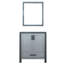 30 po De salle de bain gris foncé avec miroir de 28 po et rangement pratique