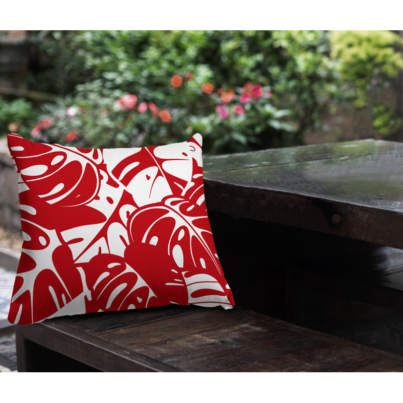 Coussin intérieur / extérieur Acton, L 19 po x H 19 po, Rouge