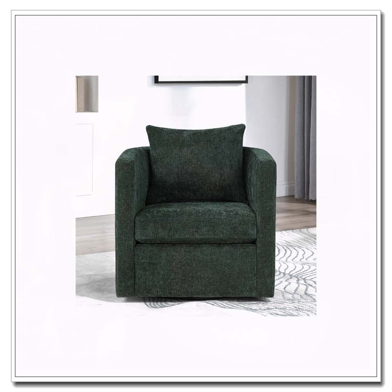 Sutton Kelly Green  Swivel Barrel Chair, Green