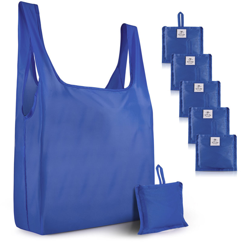 Zulay Kitchen Reusable Grocery Bags, Blue