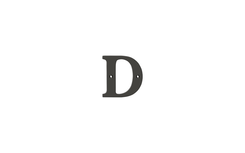 4" H Brass House Letter, Lifetime Brass, F