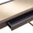 Espresso Synthetic Leather & Champagne Desk Table