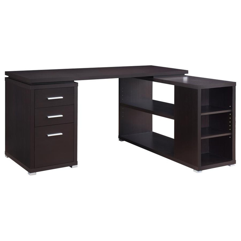 Bureau réversible en L Scarlett en cappuccino