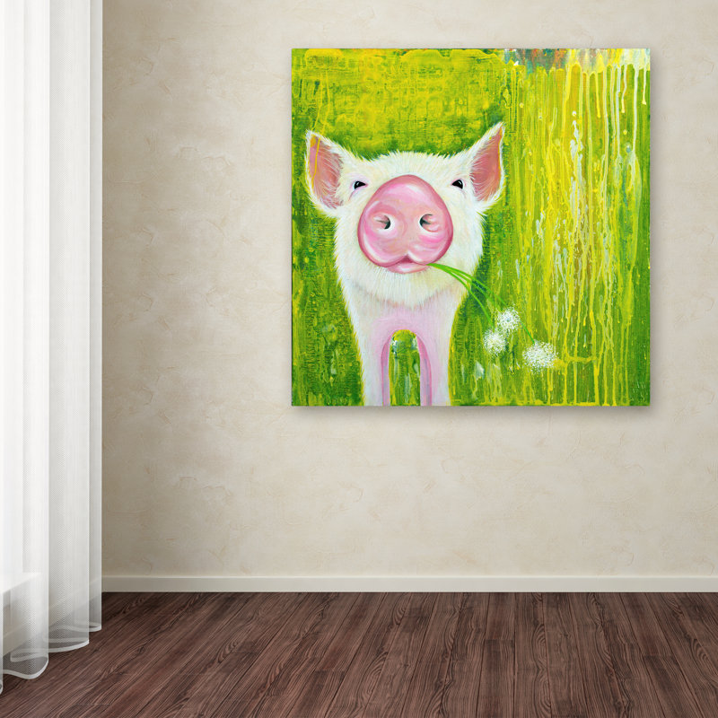 « porc », impression sur toile tendue, H 14 po x l 14 po