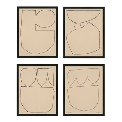 Outlines 5-8, Set Of 4 Print by Michael Kempen
