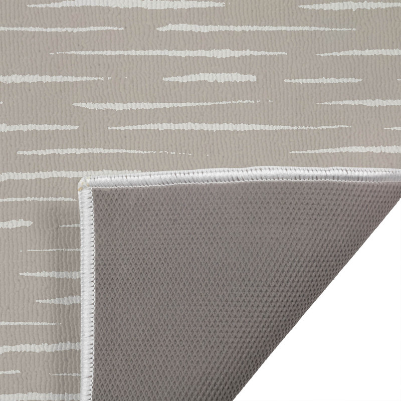 Tapis de toilette rectangulaire absorbant et antidérapant Lak, 34" W x 21" L, Taupe