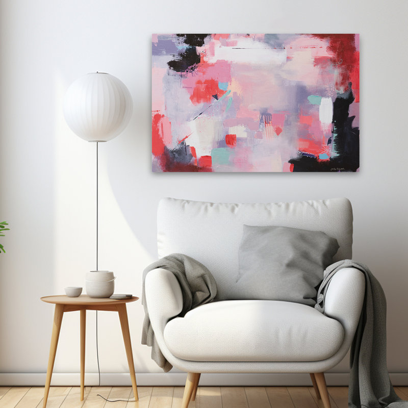Abstrait Painterly - Dont Say Love, H 24 po x l 36 po