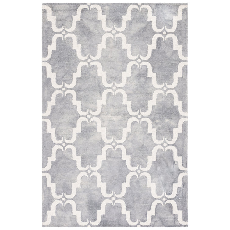 Dip Dye Hand Tufted Wool Geometric Rug
