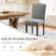 Oakridge Modern Soft Linen Fabric 6'' Thickened Upholstered Dining Chair  with Solid Wood Legs, Nailhead Trim, Ergonomic High Back-102774806