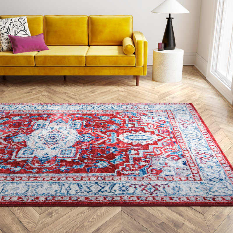Tapis Aurich 851 - rouge / beige, Rectangle 8 pi x 10 pi