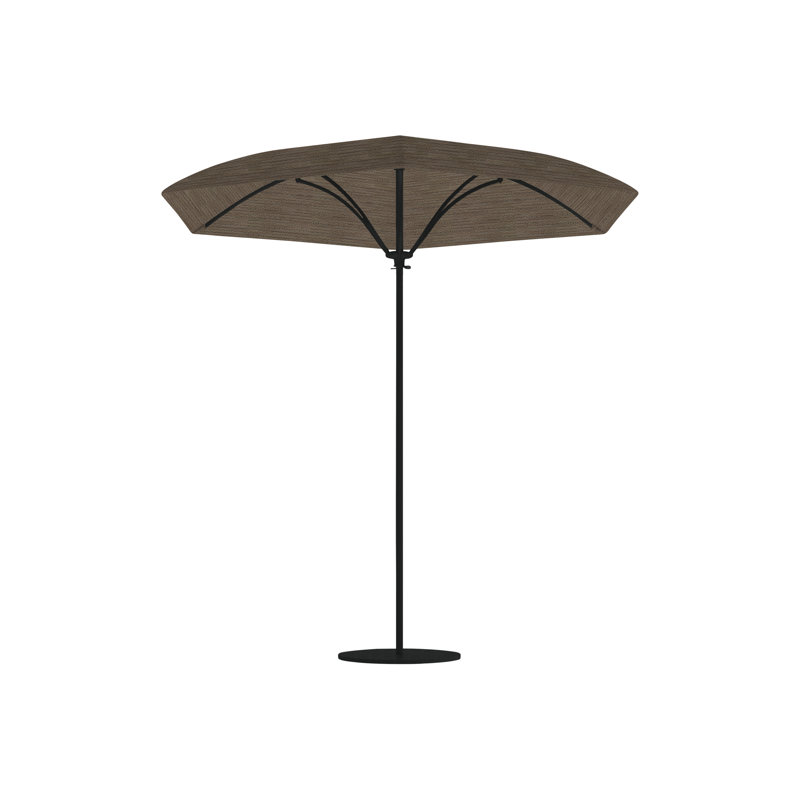 Trace 110'' W Sunbrella® Umbrella, Pulley Lift, Obsidian, Cape Cove