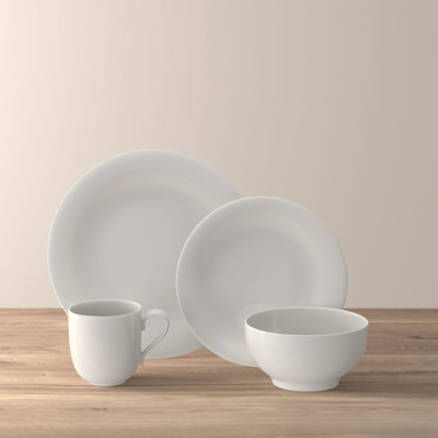Villeroy & Boch New Cottage Basic Round 4 Piece Place Setting, White
