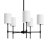 Millie 5 - Light Shaded Classic Chandelier in Matte Black-914223871