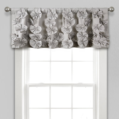 Solid Colour Scalloped Window Valance