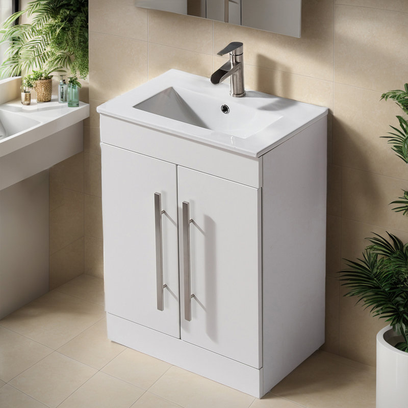 Devpal 24'' Single Bathroom Vanity with Ceramic Top