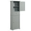 Grande armoire de rangement pour salle de bain, armoire de rangement autoportante avec tiroir et tablette réglable, armoire d'appoint-1995568707