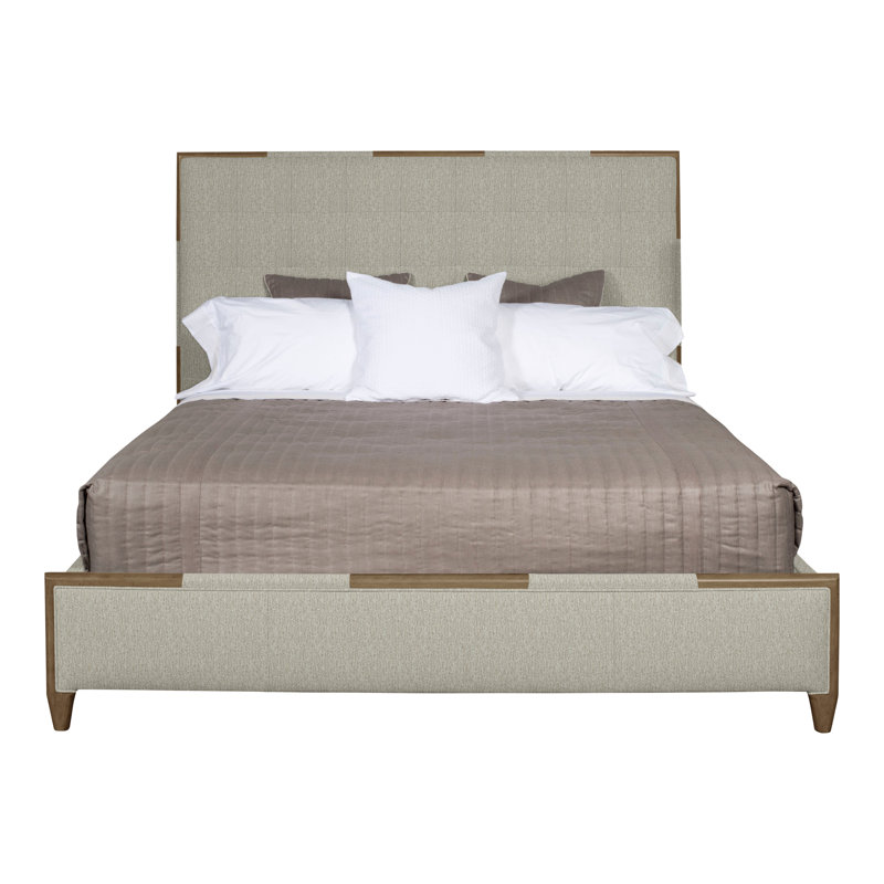 Thom Filicia Home California King Upholstered Panel Bed, Hampton, Ian Smoke