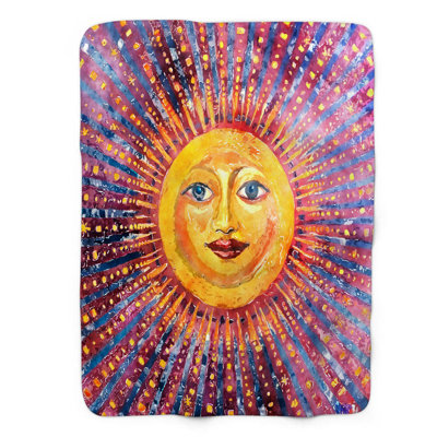 Groovy Pattern - 1 Piece Premium Sherpa Blanket