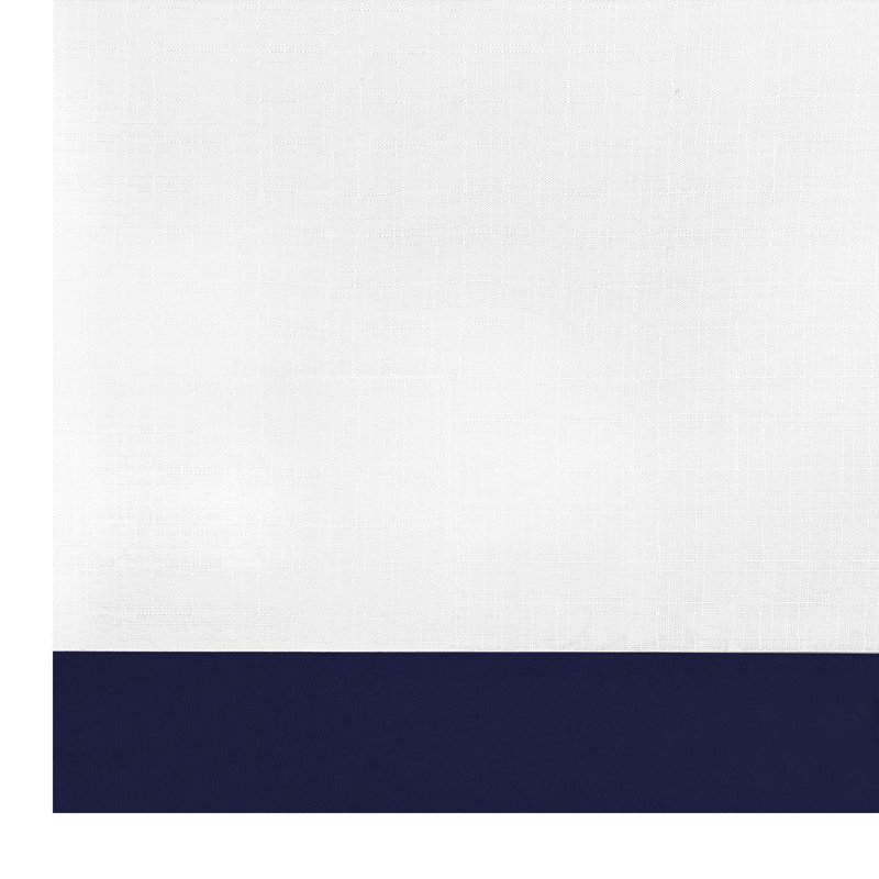Tailored Kitchen Curtain, Navy, 14" H x 58" W