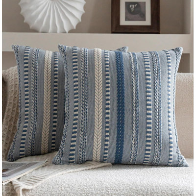 Ensemble de housses de coussins décoratifs 18 x 18 po Boho, ensemble de 2 taies décoratives pour canapé, lit et chambre à coucher