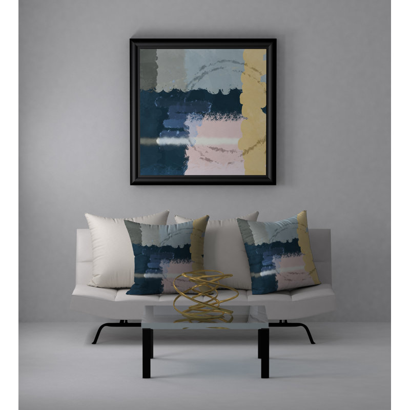 Abstract Throw Pillow, 18" H x 18" W
