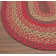 Burkleigh Farmhouse Braided Red Jute Area Rug