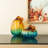 7"H Gradient Turquoise Glass Pumpkin