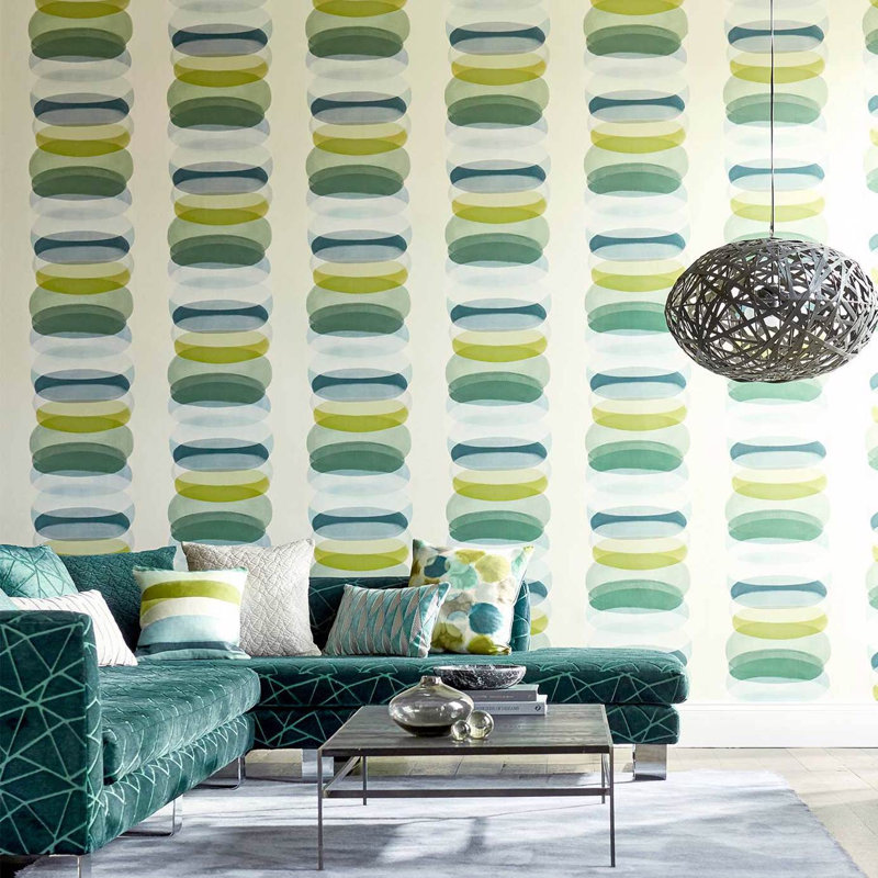 Elliptic 10.05m x 52cm Wallpaper Roll, Emerald