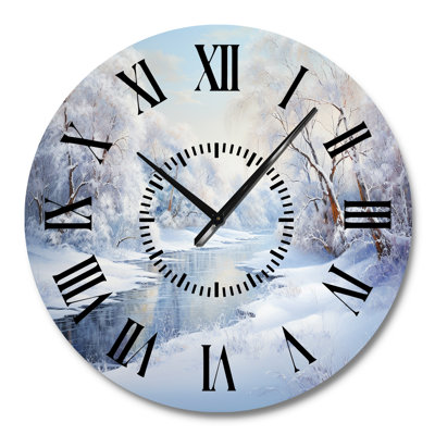 Horloge murale Winter River