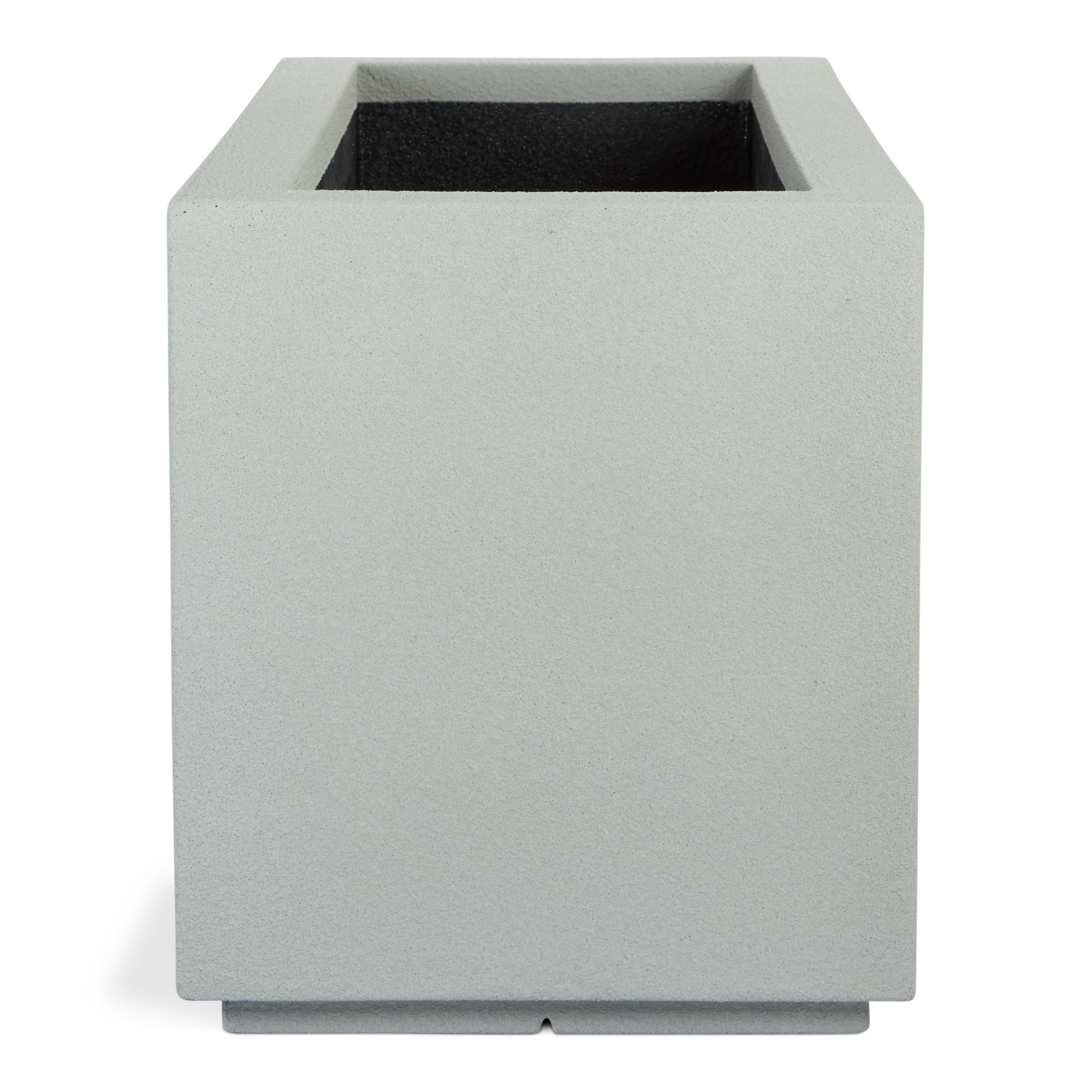 Gita Tall Lightweight Outdoor 46" x 17" x 19" Trough Planter Box, 19"H x 46"W x 17"D, Concrete Gray