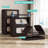 20" Side Wide Folding Storage Cabinet ,5 Tiers,19.69"×11.81"×50.00",Collapsible Storage Bins with Magnetic Door, Plastic Storage Cabinet with Wheels(ONLY ONE CABINET)