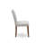 5 Piece Dining Room Table Set Includes a Round Kitchen Table with Pedestal and 4 Doeskin Linen Fabric Parsons Dining Chairs, Antique Walnut-46498635-46498628